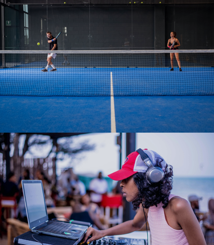 Padel Training und party abends Party und Padel